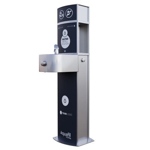 Aquafil Pulse Senior 1400BF Drinking Fountain and Bottle Refill Station Left Side View