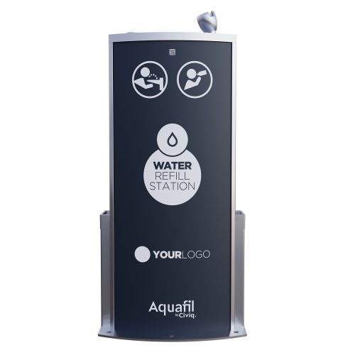 Aquafil Solo 700BF Drinking Fountain and Bottle Refill Station Front View