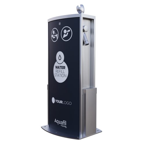 Aquafil Solo 700BF Drinking Fountain and Bottle Refill Station Left Side View