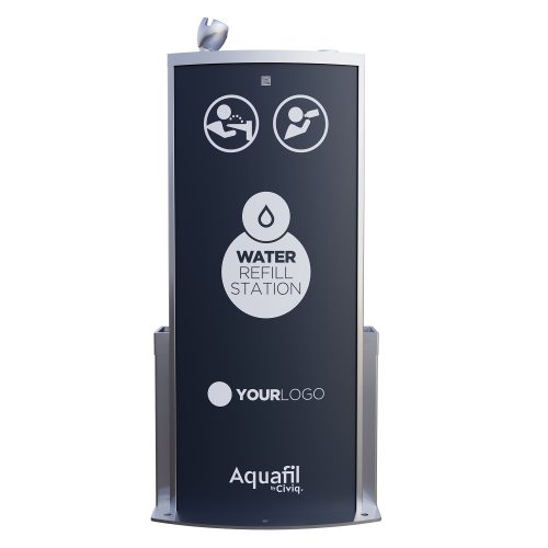Aquafil Solo 700BF Drinking Fountain and Bottle Refill Station Back View