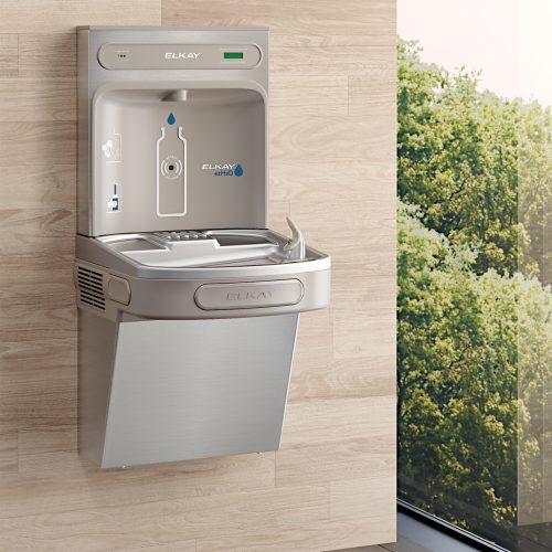 Elkay EZH2O Drinking Water Fountain and Bottle Refill Station with sensor activated hygienic features
