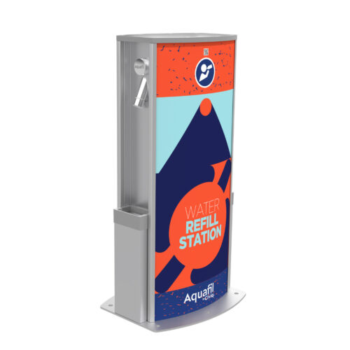 Aquafil Solo 700B Water Bottle Refilling Stations with a Boho Artwork Template