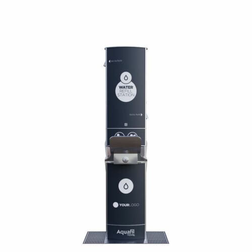 Aquafil FlexiFountain 1500BFF Dual-height Drinking Fountain and Bottle Refill Station Back View