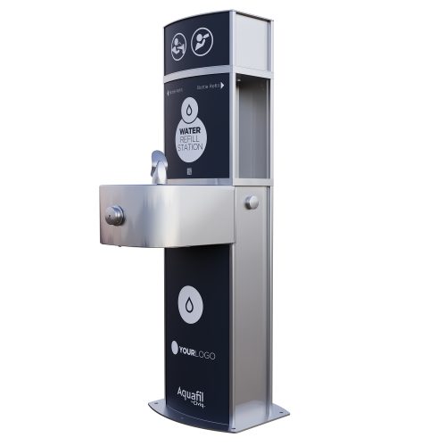 Aquafil Pulse Junior 1200BF Drinking Fountain and Bottle Refill Station Left Side View