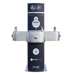 Aquafil Pulse Junior 1200BFFF Tri Drinking Fountain and Bottle Refill Station Front View