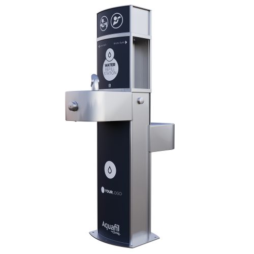 Aquafil Pulse Senior 1400BFF Drinking Fountain and Bottle Refill Station Left Side View