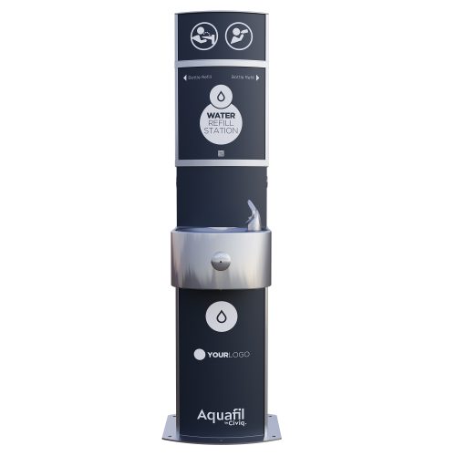 Aquafil Pulse Senior 1400BFF Drinking Fountain and Bottle Refill Station Front View