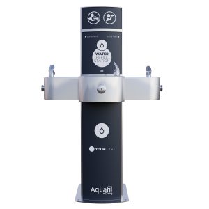 Aquafil Pulse Senior 1400BFFF Tri Drinking Fountain and Bottle Refill Station Front View