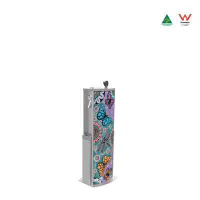 Aquafil Solo 900BF Drinking Water Station with Butterflies Aboriginal Artwork Template