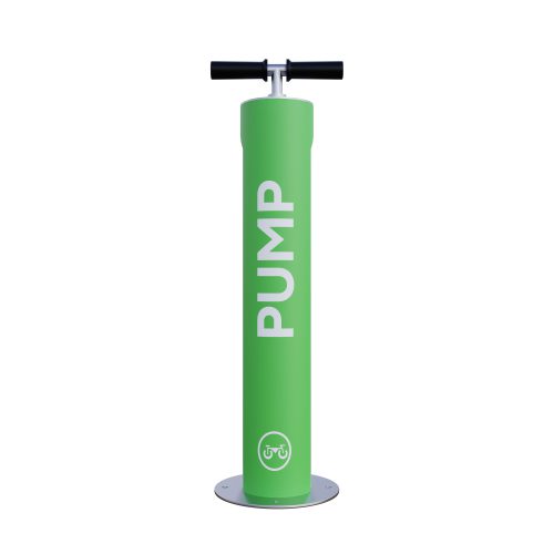 Cycla Bike Air Pump 4 front view in green finish