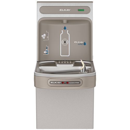 Elkay EZH2O Hands free Drinking Fountain and Water Bottle Refilling Station front view