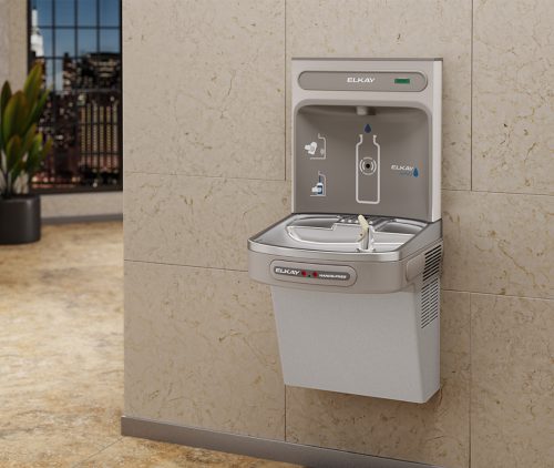 Elkay EZH2O Hands free Drinking Fountain and Water Bottle Refilling Station with hands free feature