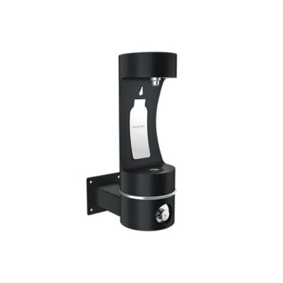 Elkay Outdoor EZH2O Water Bottle Refilling Stations in Side View and in Black Colour