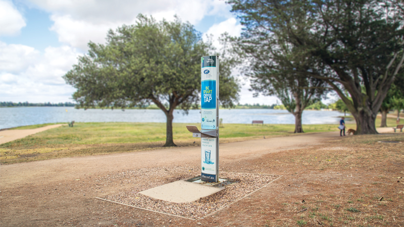 Aquafil by Civiq Drinking Water Station installed in park