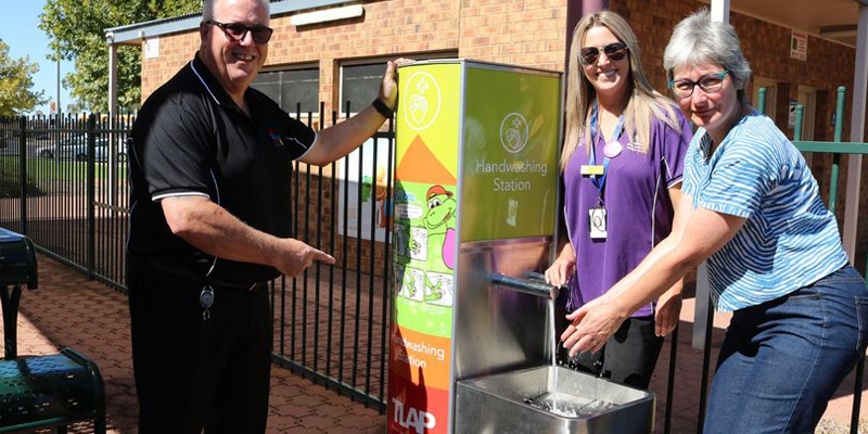 Hand Washing Station installed at Port Pirie Regional Council