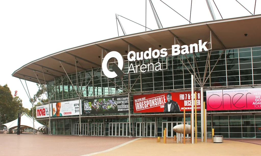 Qudos Bank Arena main entrance