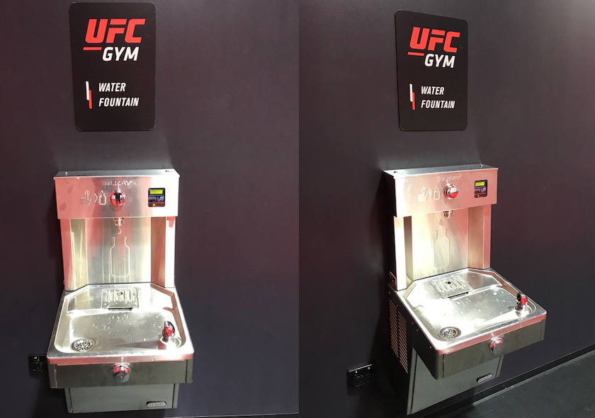 An Elkay drinking water station installed in selected UFC gyms in Melbourne and Sydney