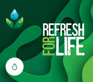 Ecology Refresh for life drinking water station artwork template