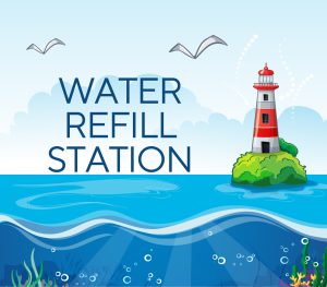 Marine Drinking water station artwork template