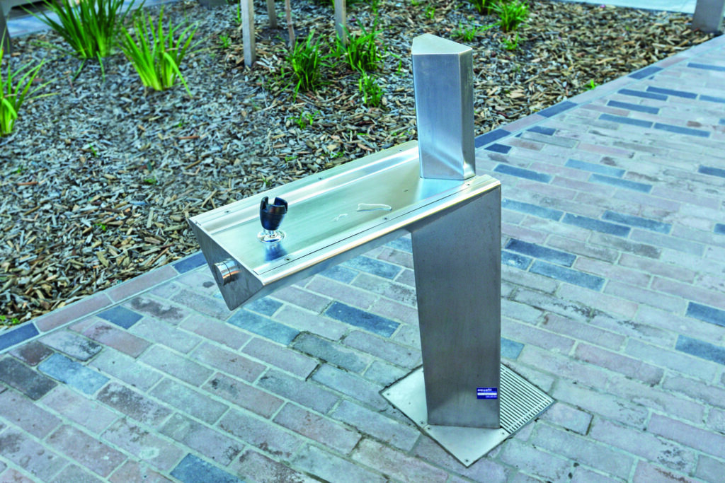 Stainless Steel Aquafil Bold Drinking Fountain at Djeering Trail in Victoria