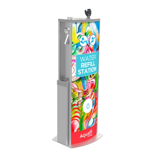 Aquafil Solo Drinking Water Station with Sketches Artwork Template