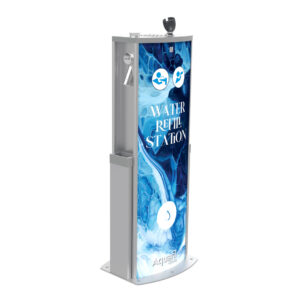 Aquafil Solo Drinking Water Station with Waves Artwork Template
