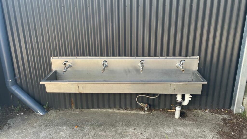 The 50-year-old school drinking trough at Boronia Heights Primary School, Victoria, awaiting a much-needed update for improved functionality and aesthetics.